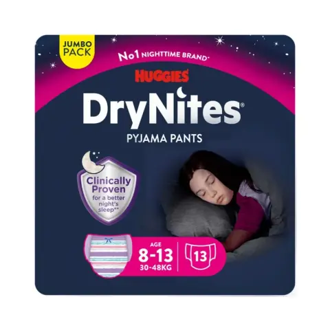Huggies Kc546 Drynites 8-13Yr Jumbo Girl Pyjama Pants 13S thumbnail 1