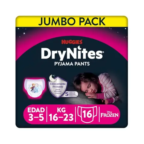 Huggies Kc548 Drynites 3-5 Years Jumbo Girl 16S thumbnail 1