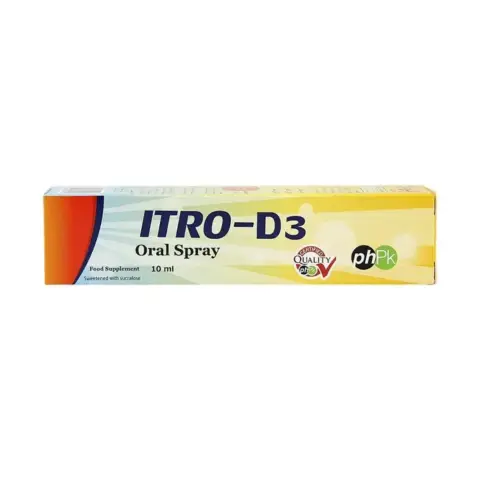 Itro Vitamin D3 400 IU Bone & Immune Health Oral Spray 10ml thumbnail 1