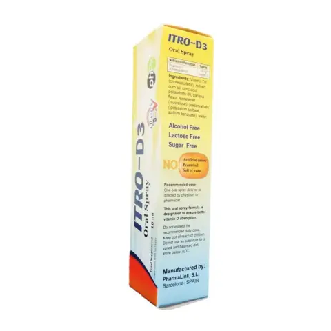 Itro Vitamin D3 400 IU Bone & Immune Health Oral Spray 10ml thumbnail 2