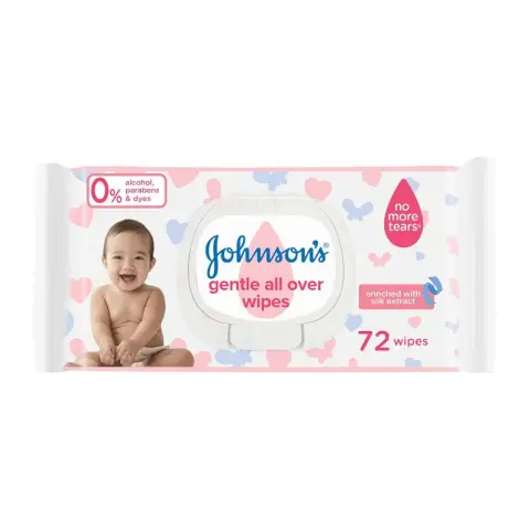 J&J Baby Gentle All Over Wipes 72S thumbnail 1