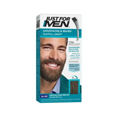 Just For Men Moustache And Beard Natural Medium Dark Brown Color thumbnail 1