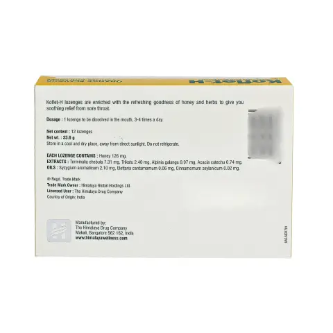 Himalaya Koflet-H Lemon Lozenges 12s thumbnail 2