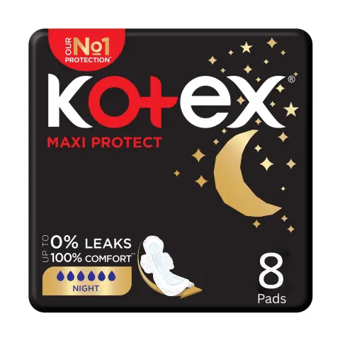Kotex Maxi Night Time Sanitary Pads with Wings 8s thumbnail 1