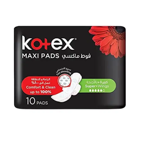 Kotex Maxi Super Sanitary Pads with Wings 10s thumbnail 1