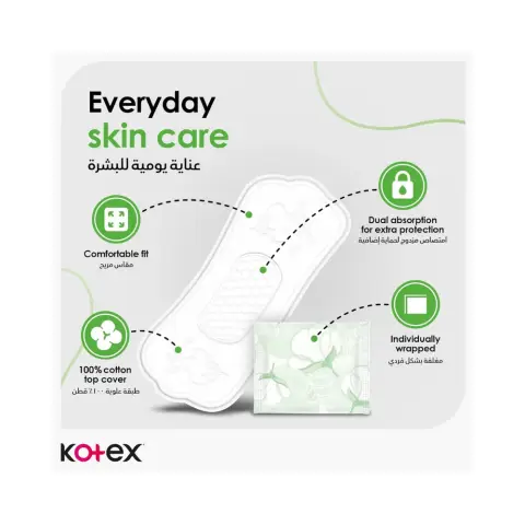 Kotex Normal Flat Unscented Panty Liners 54s thumbnail 2