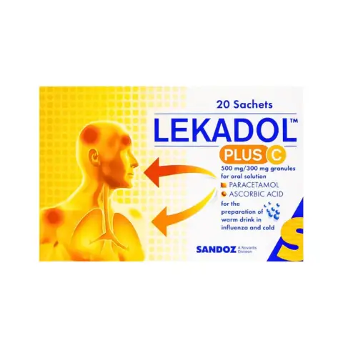Lekadol Plus C 500mg/300mg Sachets 20s thumbnail 1