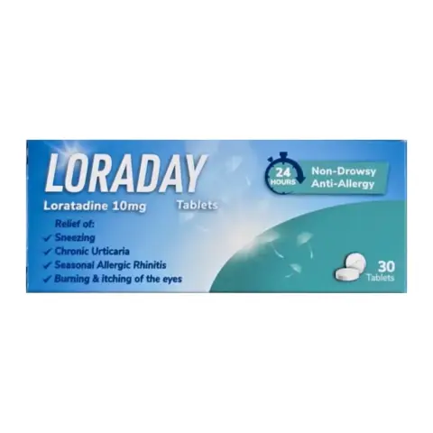 Loraday 10mg 30 Tablets thumbnail 1