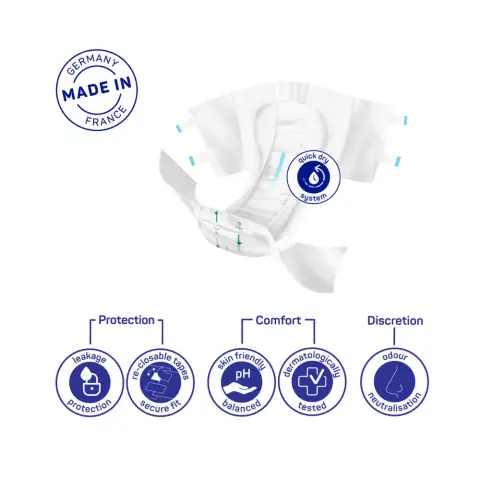 Molicare Extra Adult Diaper Slip, Slip diapers for adult incontinence, Unisex, Extra Large, 5 drops, 14 pieces / pack thumbnail 3