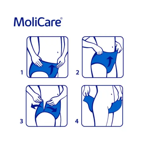 Molicare Premium Mobile Adult Diaper Pants, Diapers pants for adult incontinence, Unisex, Small, size: 60-90 cm, 6 drops, 14 pieces / pack thumbnail 4