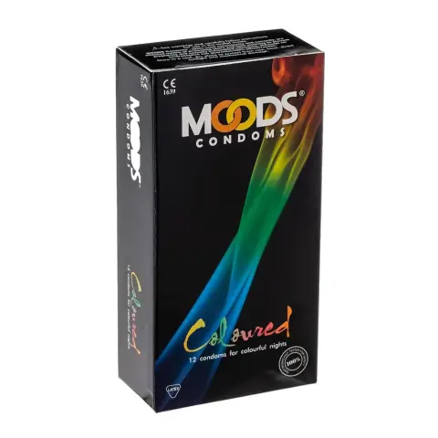 Moods Coloured Condoms 12S thumbnail 1