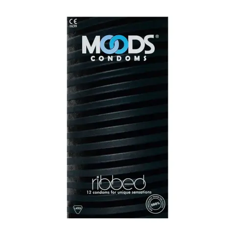 Moods Ribbed Condom 12S thumbnail 1