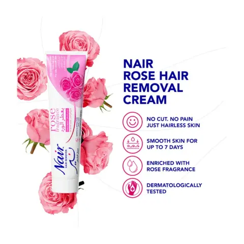 Nair Hair Removal Cream Rose 110mL thumbnail 4