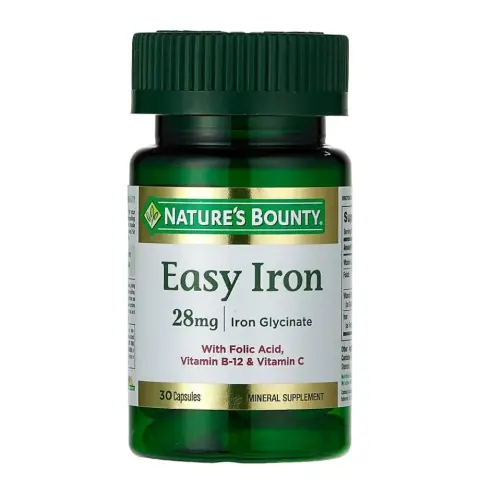 Nature's Bounty Easy Iron 28Mg Capsules 30S