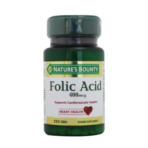 Nature's Bounty Folic Acid 400mcg Tablets 25s thumbnail 1