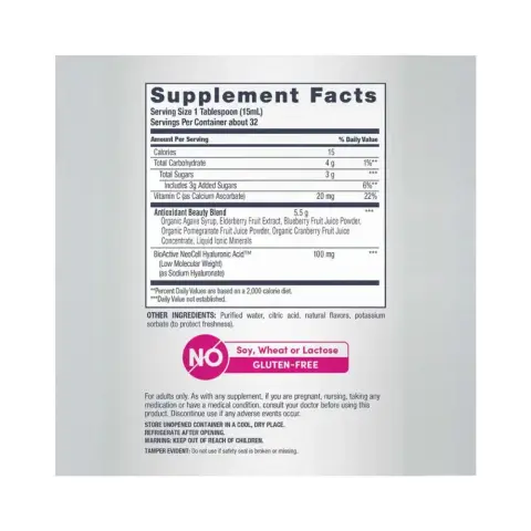 Neocell Hyaluronic Acid + Vitamin C Blueberry Liquid 473Ml thumbnail 2