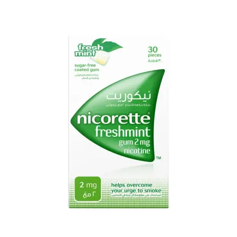 Nicorette 2mg Fresh Mint Gum 30s thumbnail 1