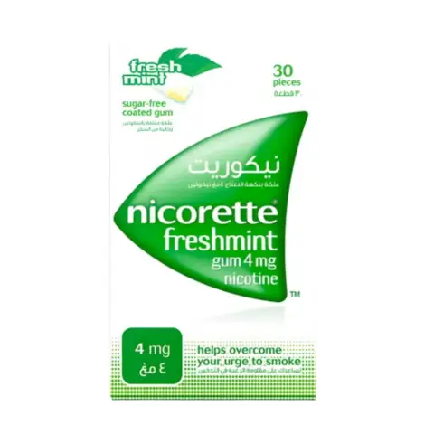 Nicorette 4mg Fresh Mint Gum 30s thumbnail 1