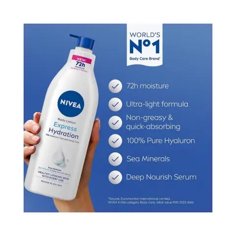 Nivea Nv055 Express Hydration Body Lotion 250mL thumbnail 2