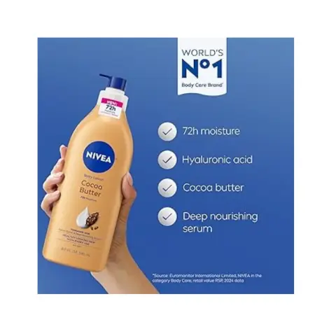 Nivea Nv061 Body Lotion Cocoa Butter Dry Skin 250mL thumbnail 2
