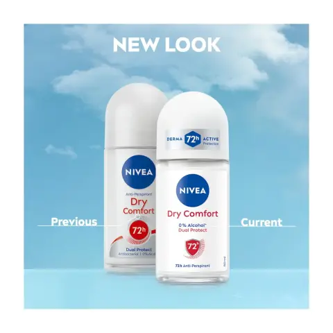 Nivea Deo Roll On Dry Comfort Women 50mL thumbnail 2
