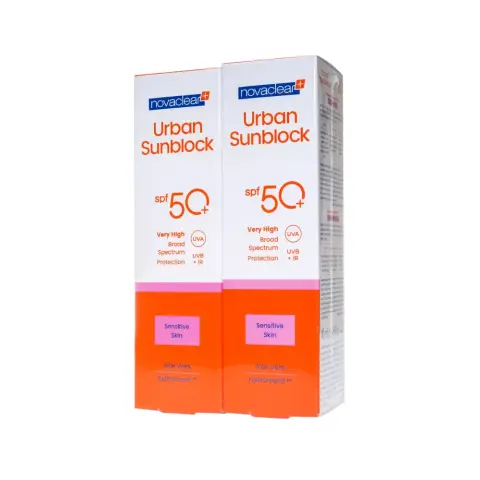 Novaclear+ Urban Sunblock Spf50+ Sensitive 40mL 1+1Offer thumbnail 1