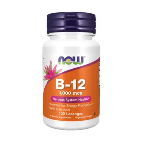 Now Vitamin B12 1000mcg Energy & Nerve Support Lozenges 100s thumbnail 1