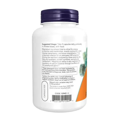 Now Magnesium Citrate Supplement Veg Capsules 120s thumbnail 3