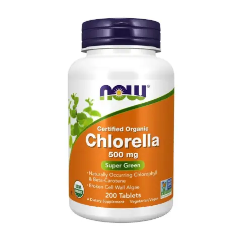 Now Organic Chlorella 500Mg Tabletlet 200 Tablet thumbnail 1