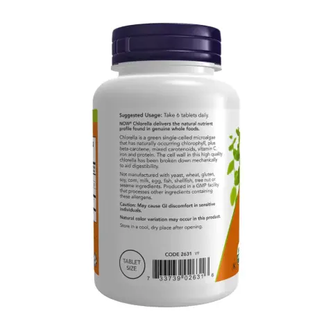 Now Organic Chlorella 500Mg Tabletlet 200 Tablet thumbnail 3