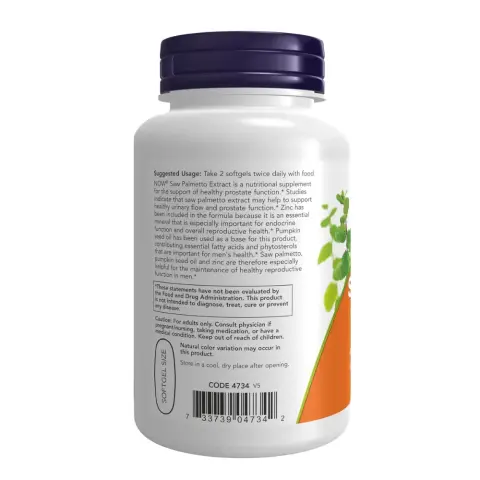 Now Saw Palmetto Extract 80Mg Softgels 90S thumbnail 3