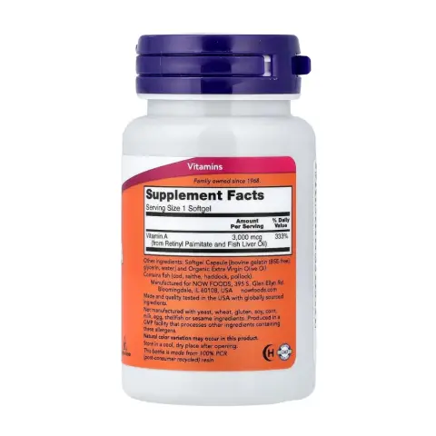 Now Vitamin A 10,000 Softgels 100S thumbnail 2