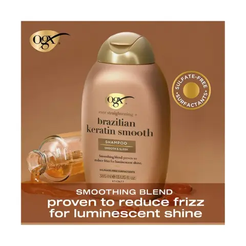 Ogx Brazilian Keratin Smooth Shampoo 385Ml thumbnail 2