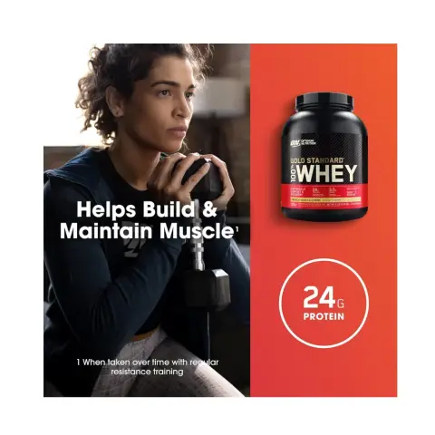 Optimum Nutrition 100% Whey Gold French Vanilla Powder 5Lb thumbnail 3