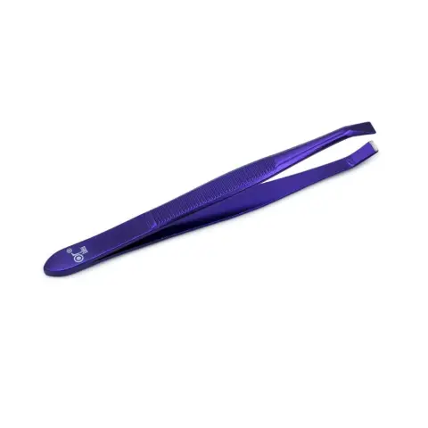 Or Bleu 409B Stain Electroplated Square Tip Tweezer