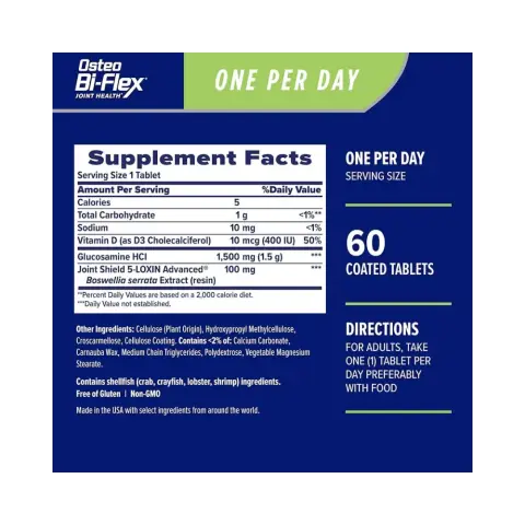 Osteo Bi-Flex One Per Day, 30 Coated Tablet With Vitamin D for Bone and Immune Health thumbnail 2