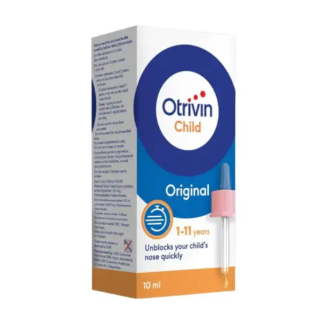 Otrivin Child 0.05% Nasal Drops 10mL thumbnail 1