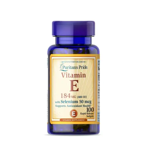 Puritans Pride Vitamin E 400 With Selenium 50Mcg Sof100S thumbnail 1