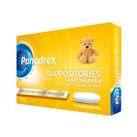 Panadrex 125mg Children's Suppositories 10s thumbnail 1