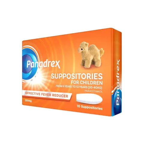 Panadrex 250mg Children's Suppositories 10s thumbnail 1