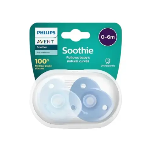 Philips Avent Pa247 Curved Soother Silicone 0-6M Mixed 2S thumbnail 1