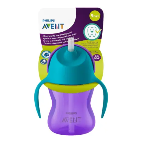 Philips Avent Pa516 Bendy Straw Cup 9 Month+ Boy/Girl thumbnail 1
