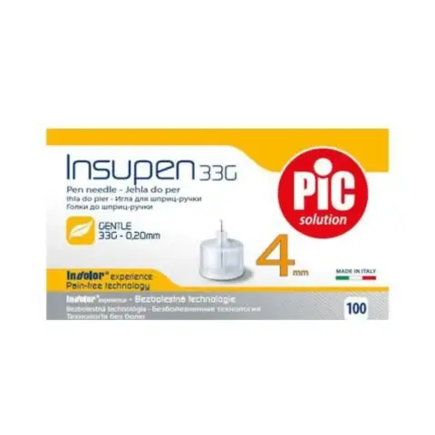 Pic Insupen Pen Needle 33Gx4Mm 100S thumbnail 1