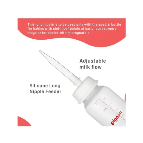 Pigeon Special Cleft Palate Nursing Bottle with Long Nipple 240mL thumbnail 3