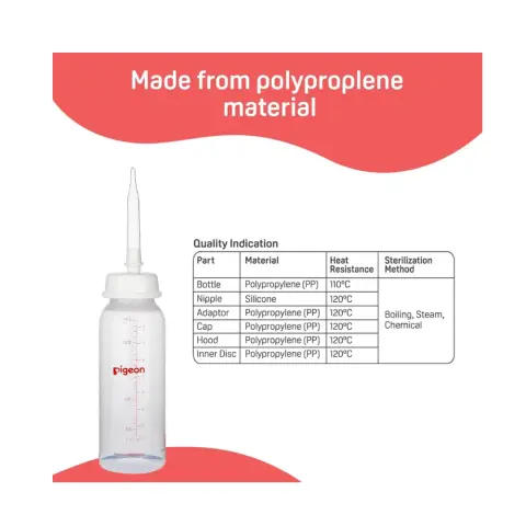 Pigeon Special Cleft Palate Nursing Bottle with Long Nipple 240mL thumbnail 4