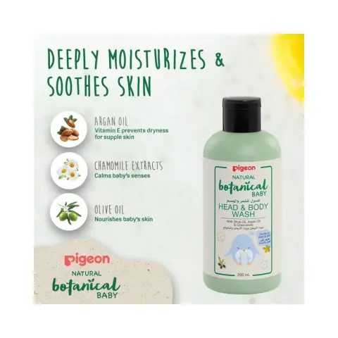 Pigeon Natural Botanical Baby Head & Body Wash 200mL thumbnail 3