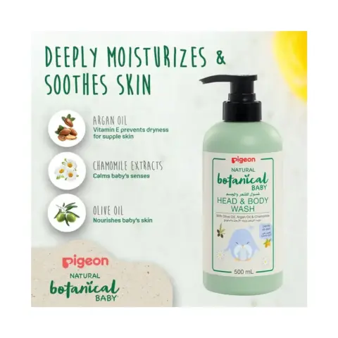 Pigeon Natural Botanical Baby Head & Body Wash 500mL thumbnail 3