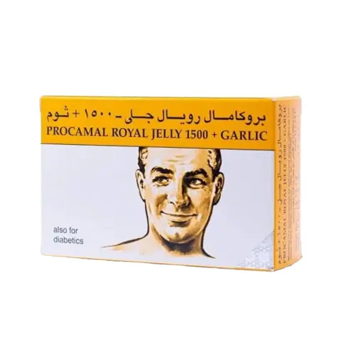 Procamal Royal Jelly 1500 + Garlic Capsule 30 Capsules thumbnail 1
