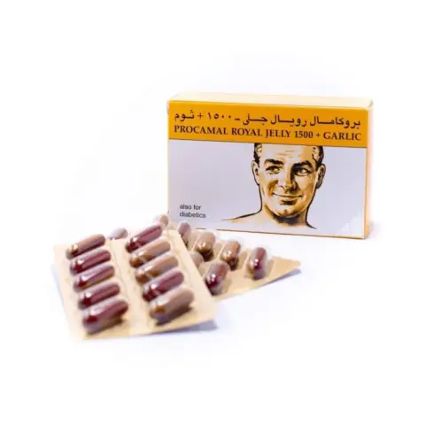 Procamal Royal Jelly 1500 + Garlic Capsule 30 Capsules thumbnail 2