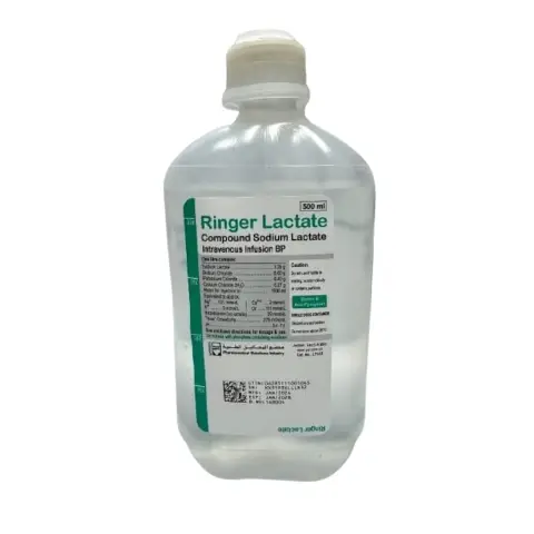 Ringer Lactate IV Electrolyte Hydration Infusion Solution 500ml